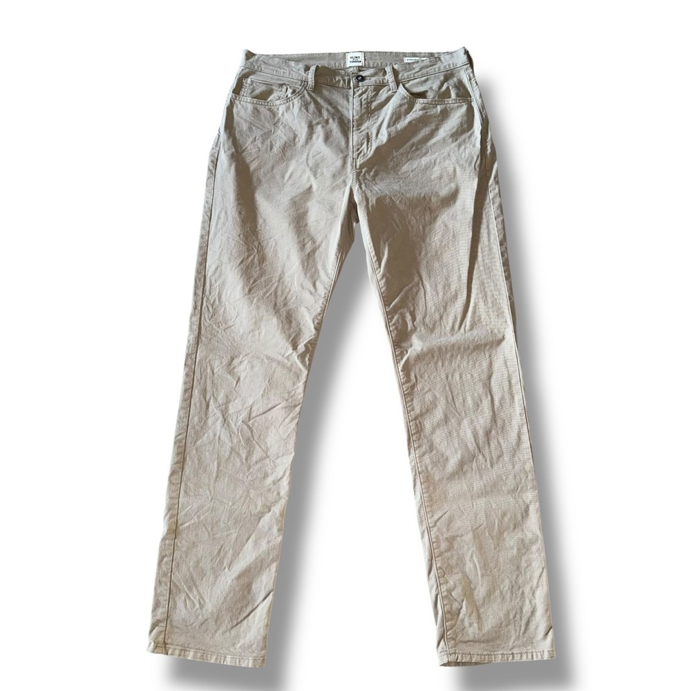 Flint and Tinder 365 Straight Fit‎ Pants Mens 36x34 Tan Khaki Chino Trousers